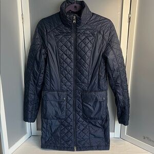 The North Face quilted black long Primaloft puffer jacket coat S